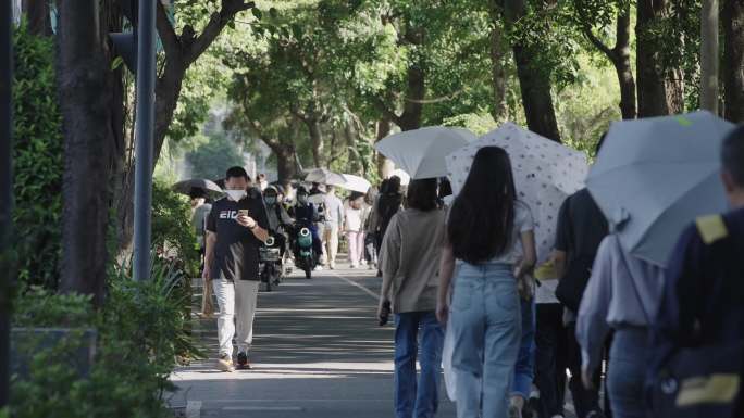 上班打工人出地铁4k