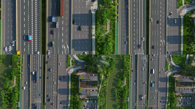 【原创】5K广佛江珠高速繁忙车流航拍上升