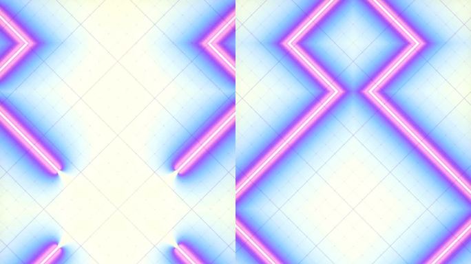 霓虹色条纹的抽象几何图案。三维渲染垂直视频数字无缝循环动画。现代封面设计。波形。高清分辨率