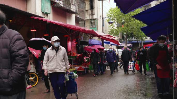 成都菜市场露天集市