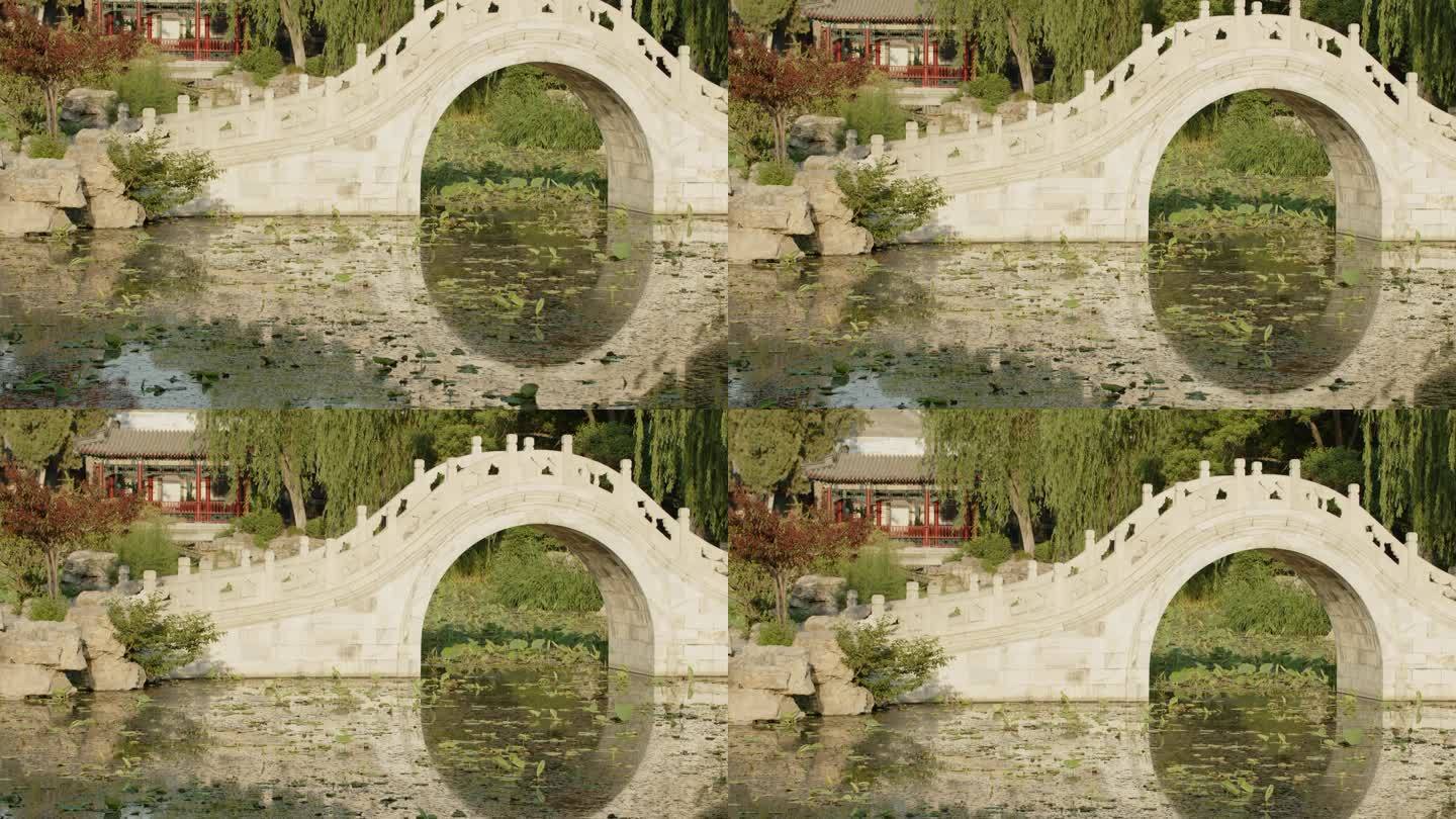 古莲花池水心亭、石拱桥
