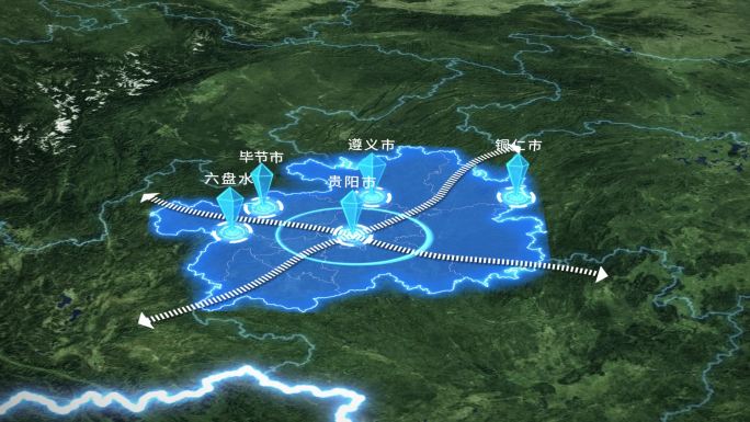 贵州贵阳科技地图辐射全国