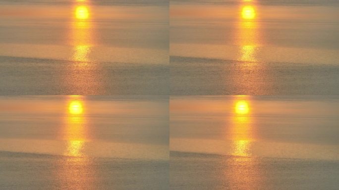 日出朝霞照耀在海面上