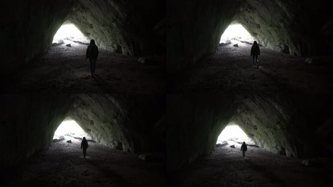 走出洞穴探险洞穴山洞