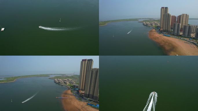 天津南疆港海岸港湾大海风光