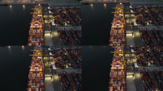 港口拥堵码头海运集装箱码头