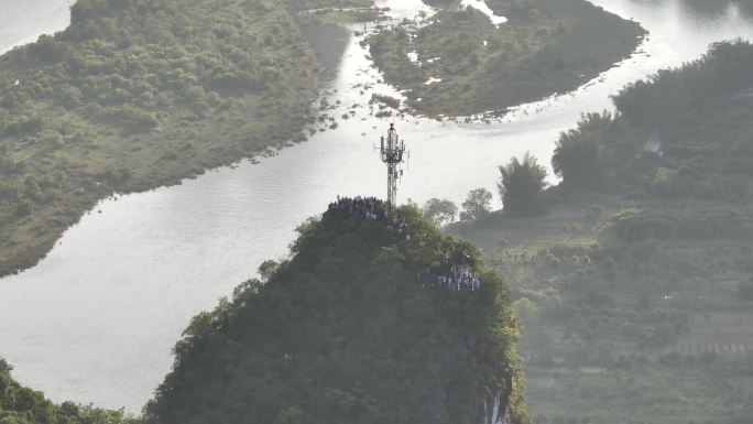 桂林山水漓江黄布倒影老寨山航拍25