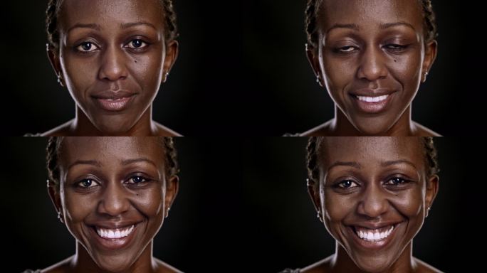 一位微笑的非洲裔美国妇女的肖像