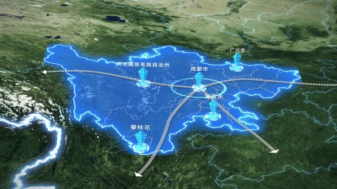 四川成都科技地图辐射全国