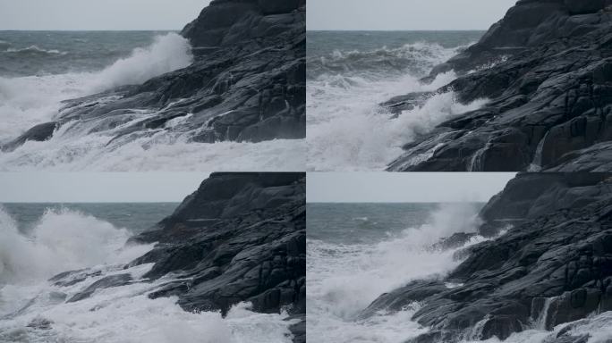 峭壁海岸线-慢镜头