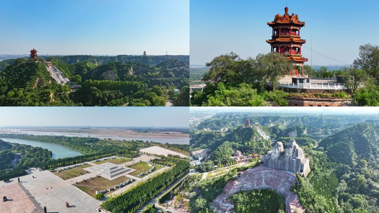 航拍郑州黄河文化公园