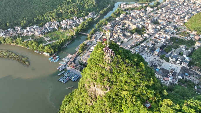 桂林山水漓江黄布倒影老寨山航拍16