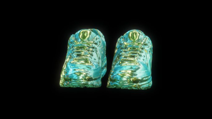 赛博朋克元宇宙运动鞋透明通道素材