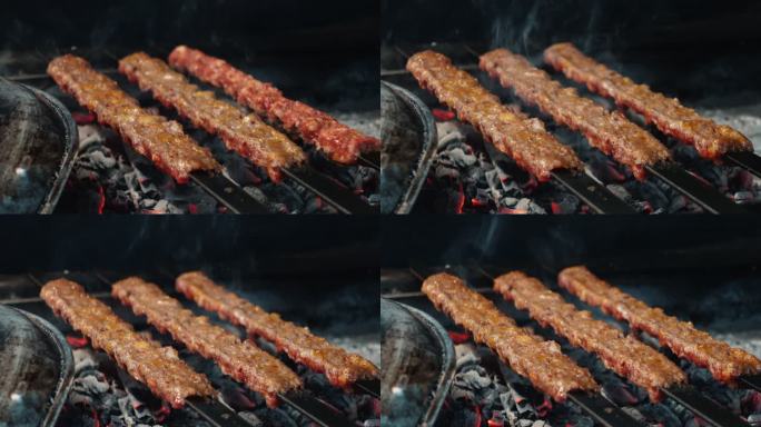 传统土耳其阿达纳烤肉串