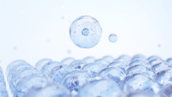 美容化妆补水分子细胞结构视频