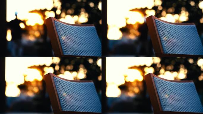 4K50帧夕阳光影椅子