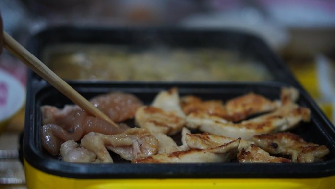 韩国烤肉沙布晚餐食品安全营养饮食涮火锅