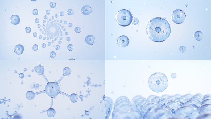 美容补水分子细胞水珠AE+C4D工程