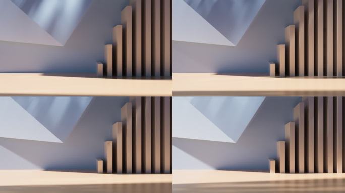 创意几何体建筑空间3D渲染