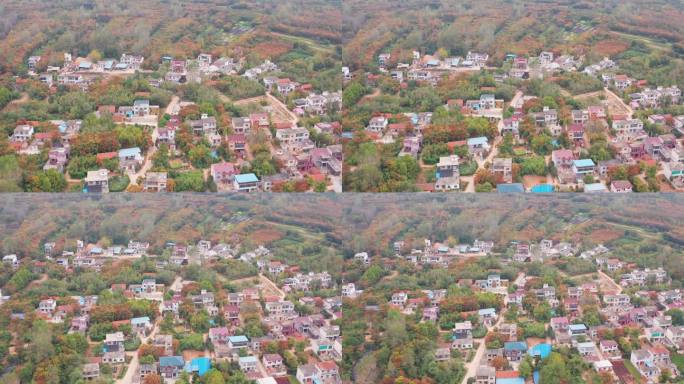 信阳光山乡村秋色航拍