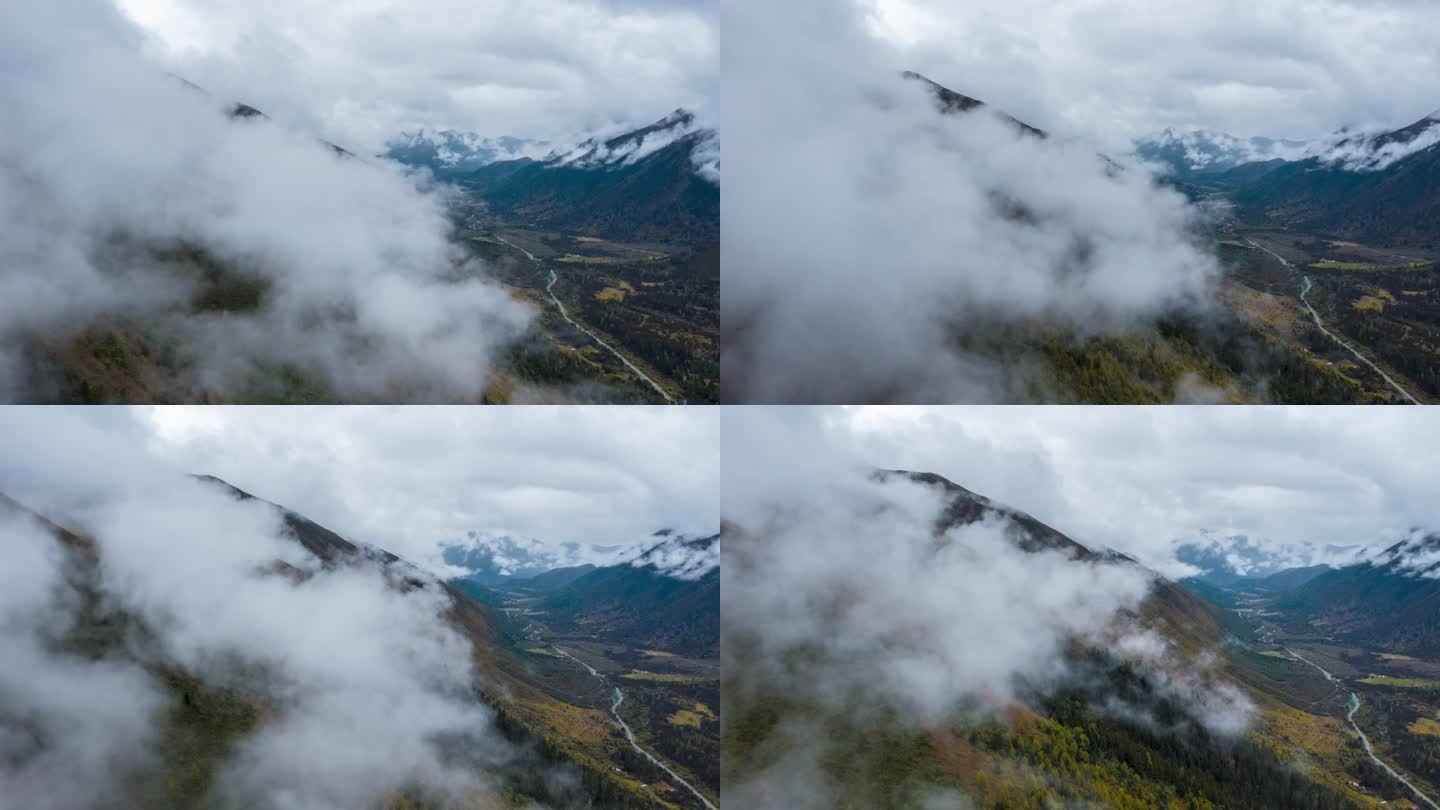 【4k】高原雪山雾山