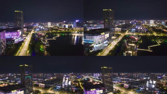 盐城市中心聚龙湖-夜景延时