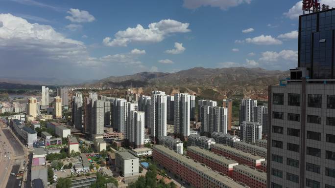 海东市乐都区 城市 航拍 专题片