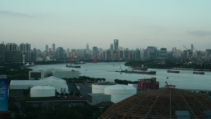 上海西岸日转夜延时日转夜4k 电影感