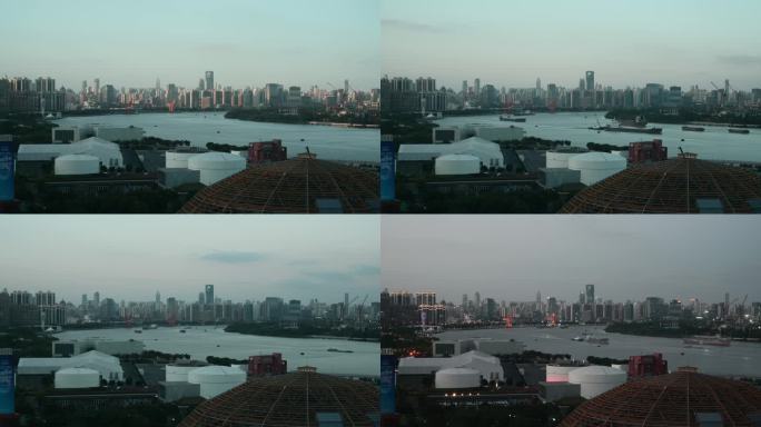 上海西岸日转夜延时日转夜4k 电影感