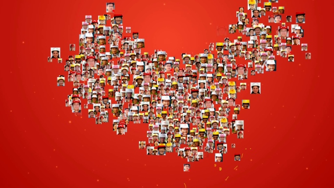 中国红图片汇聚中国地图