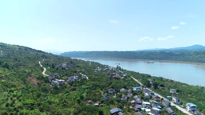 江边村庄沿江村落