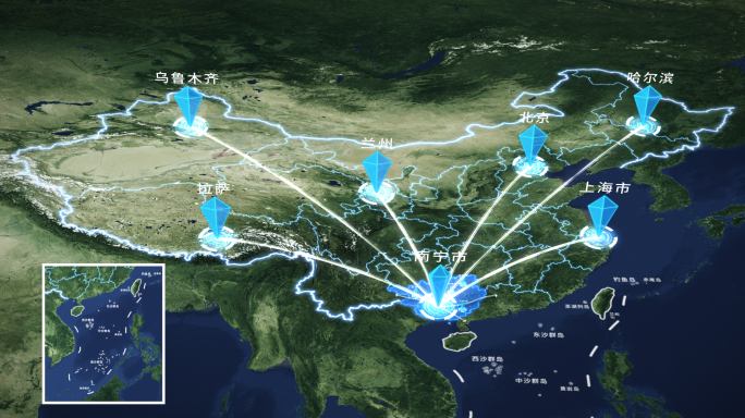 广西南宁科技地图辐射全国