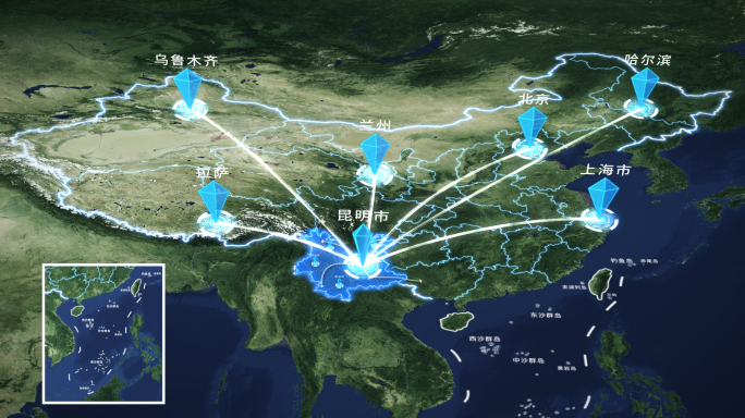 云南昆明科技地图辐射全国