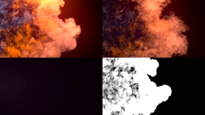 彩色烟雾的冲击波爆炸，抽象图案背景包含alpha通道。三维渲染。高清分辨率