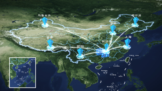 湖南长沙科技地图辐射全国