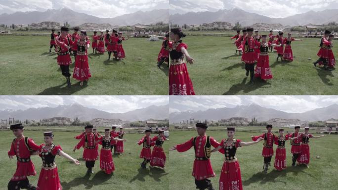 4K塔吉克舞蹈 塔什库尔干金草滩 石头城