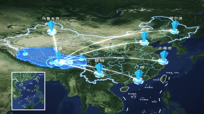 西藏拉萨科技地图辐射全国