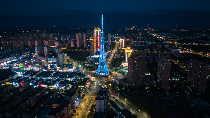 海门城市夜景延时4k