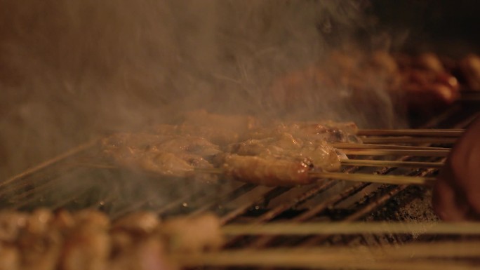 烤肉烧烤升格羊肉串制作