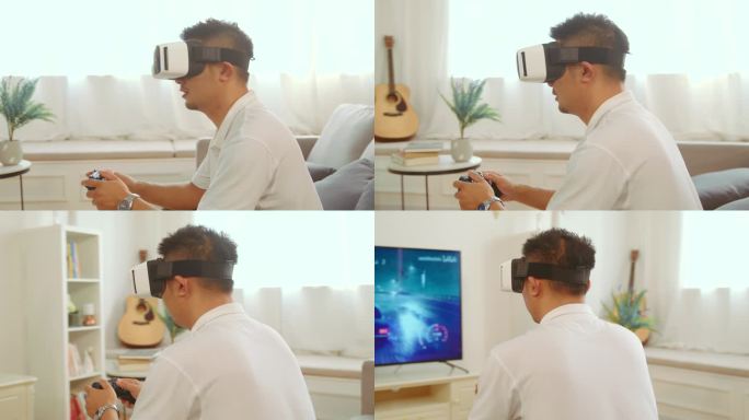 带VR眼镜玩游戏