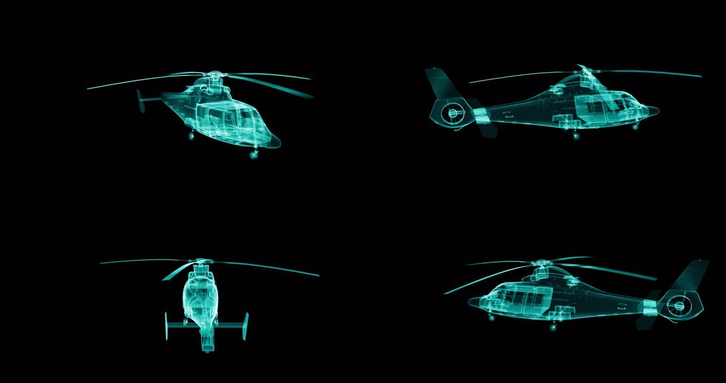 直升机粒子01科技直升机运输 巡逻 救援