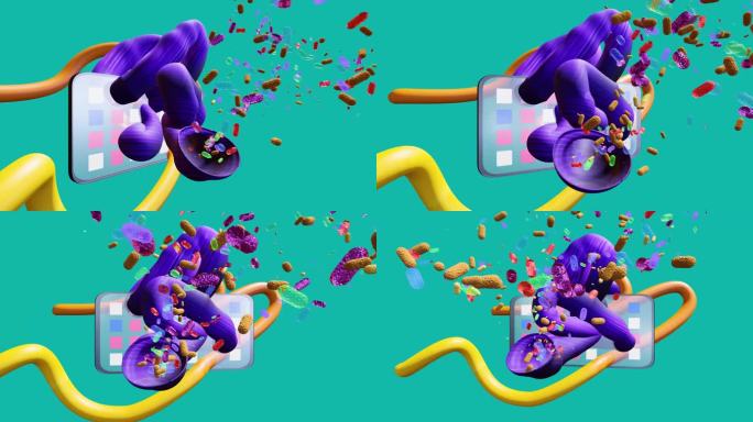 彩色细菌从人类肠道和智能手机中萌发以收集数据