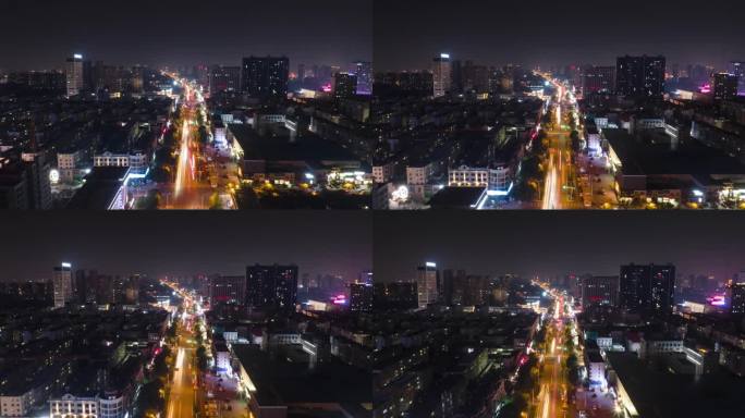 4k航拍城市夜景延时