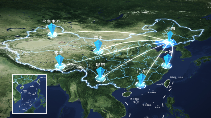 辽宁沈阳科技地图辐射全国