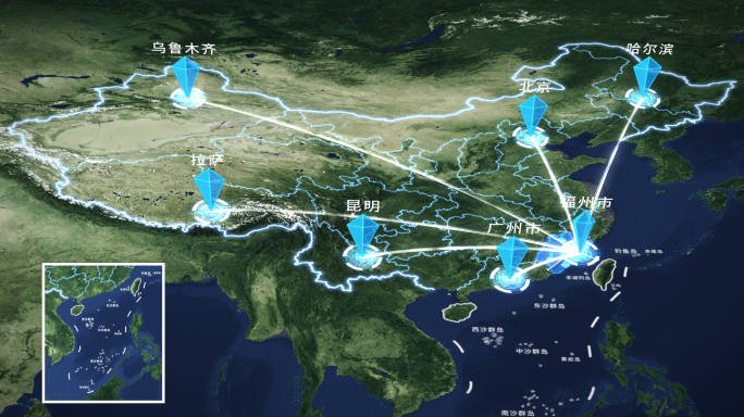 福建福州科技地图辐射全国