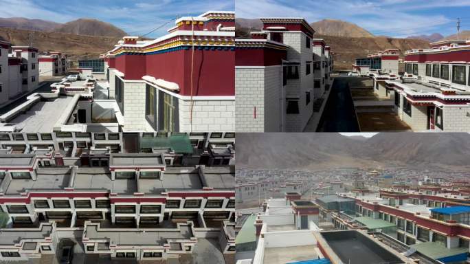 西藏索县县城新建居民集中居住区别墅区航拍