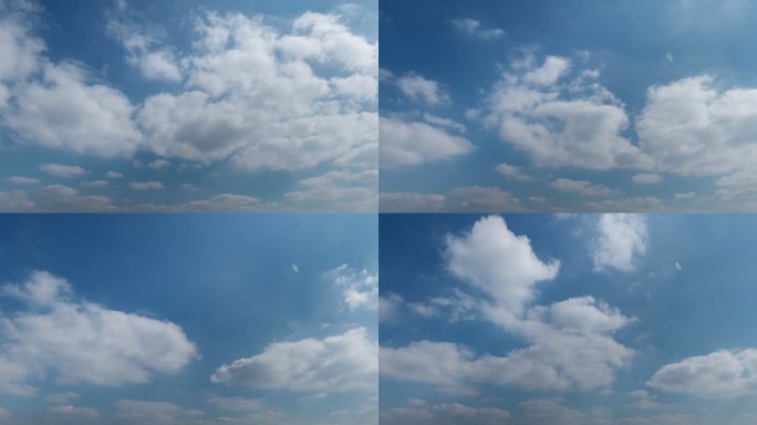 4k延时，蓝天白云，云卷云舒。