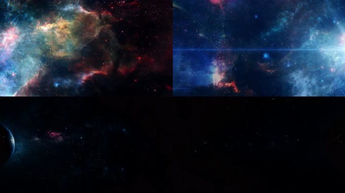 8k宽屏宇宙穿梭到地球