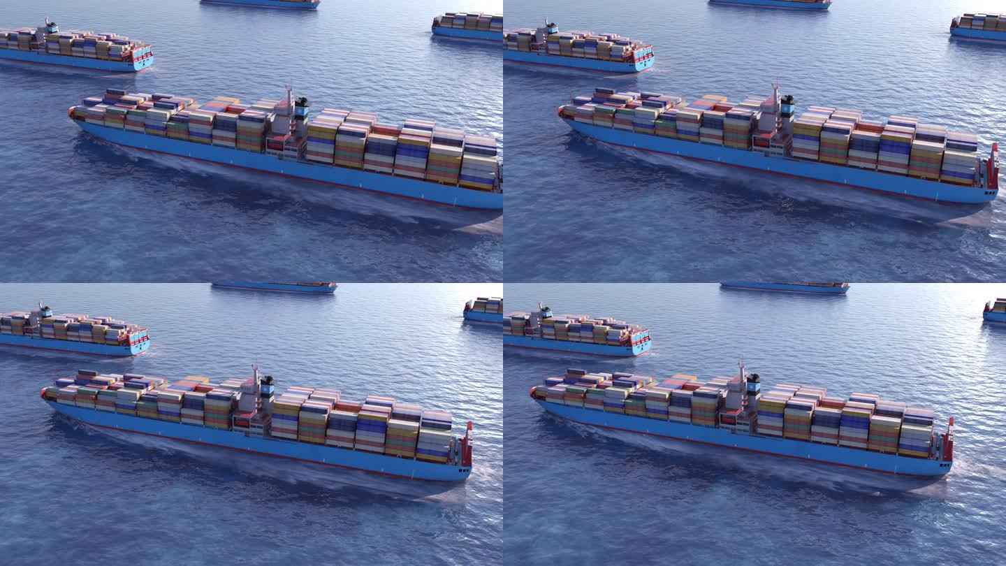 集装箱货轮船