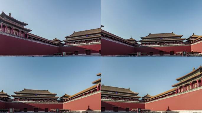 中国北京，2016年3月21日：中国北京武门广场（紫禁城的一部分）的全景